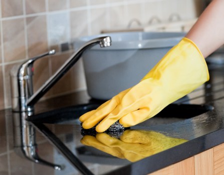 Professional carpet cleaning service setup with cleaning equipment